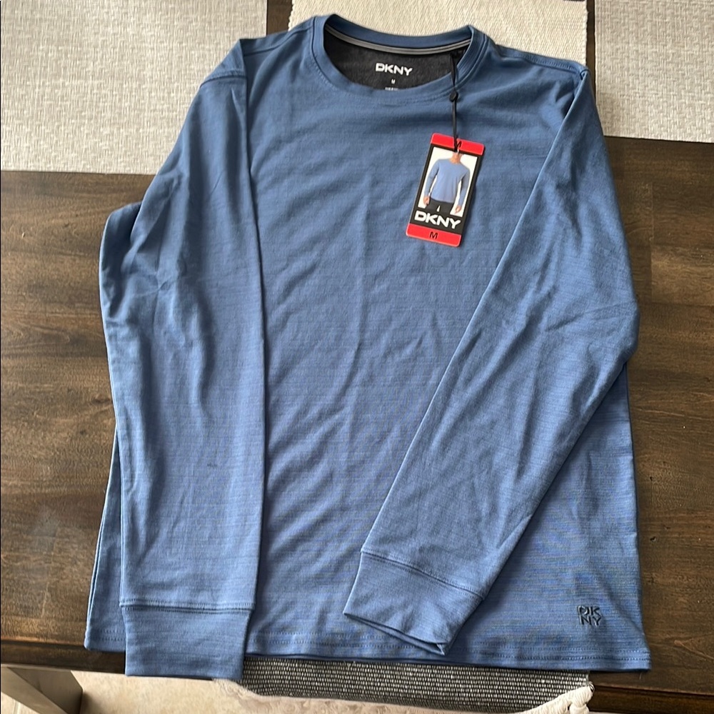 DKNY Men's Blue Long Sleeve Shirt